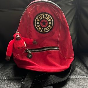 Kipling vintage red small backpack